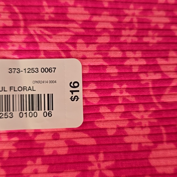 THEREABOUTS BRAND GIRLS PINK FLORAL SUMMER TANK TOP SIZE XL 16 - Picture 3 of 10
